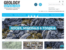 Tablet Screenshot of geologysuperstore.com